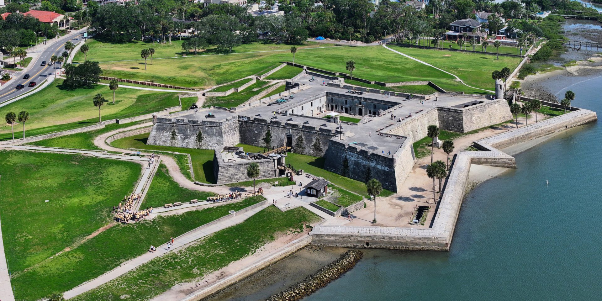vista aerea castillo de san marcos san agustin florida